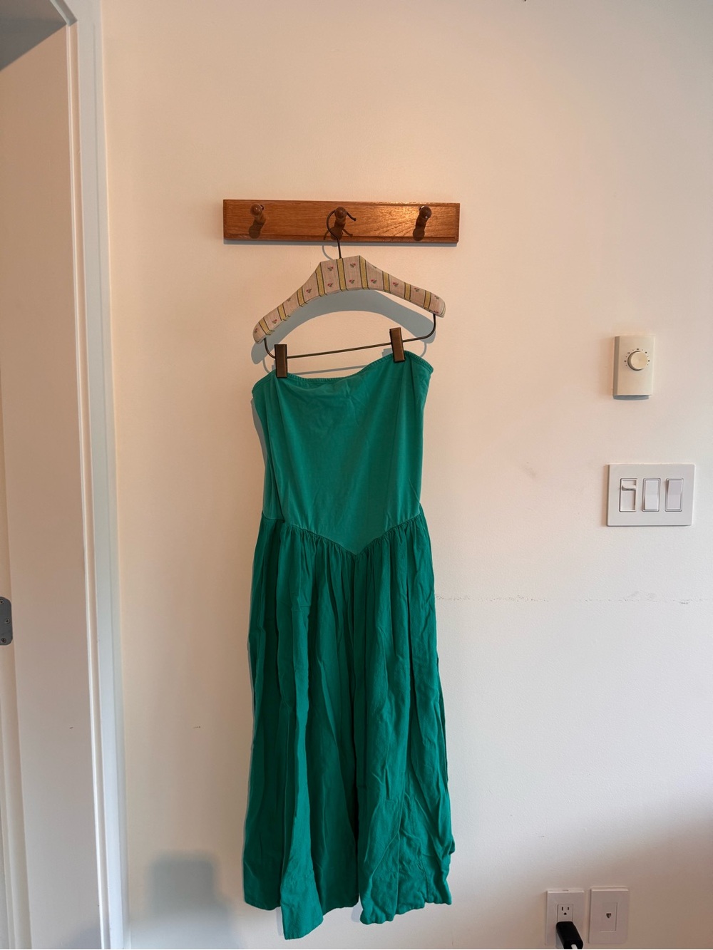 Intimately Free People Green Strapless Drop Waist Maxi Dress L